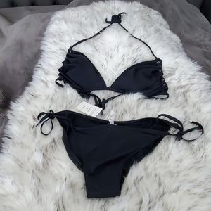 Calvin Klein pleated bikini set black 14